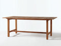 Tavolo da giardino - legno - 220x90x74 cm - marrone chiaro - stile naturale