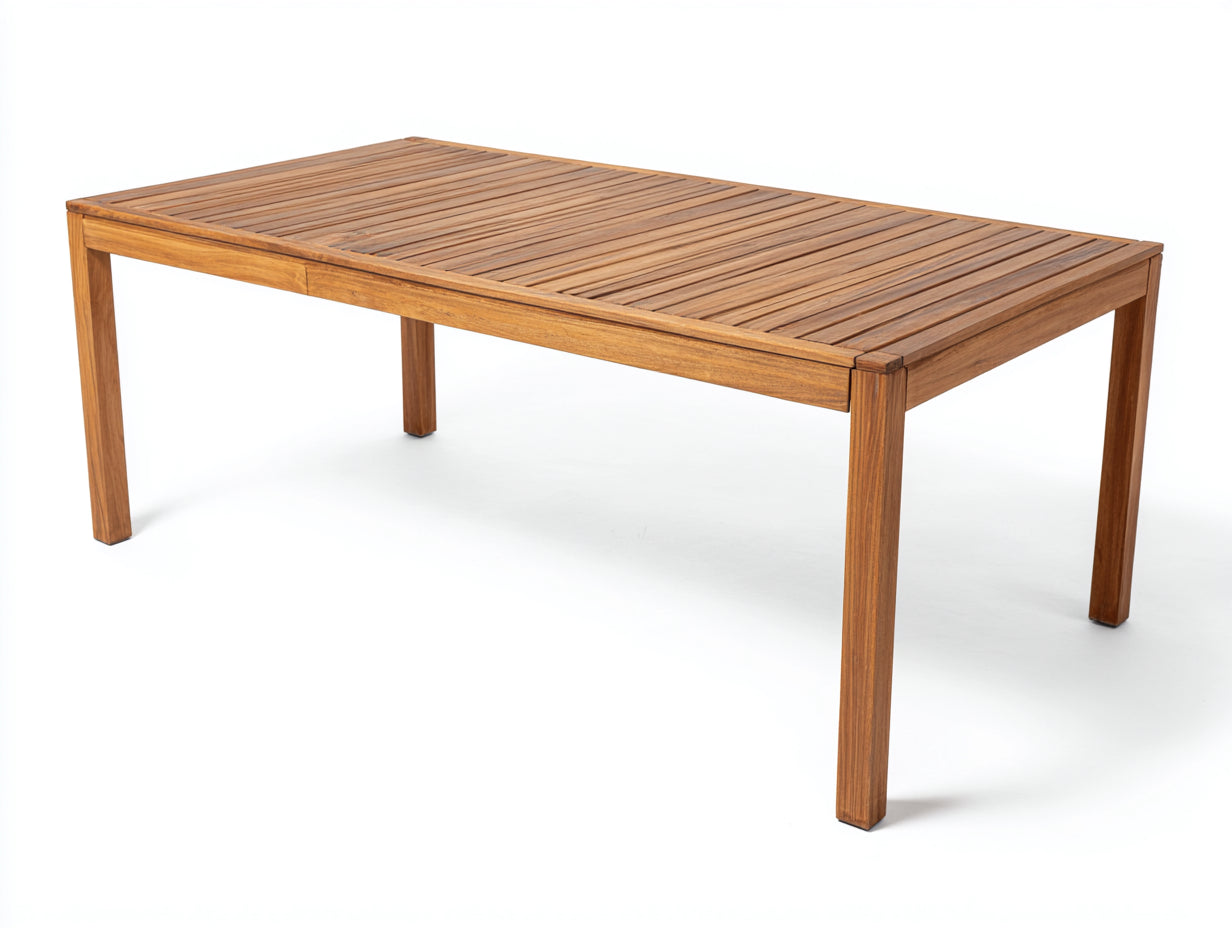 Tavolo da giardino - legno - 210x90x75 cm - marrone chiaro - stile moderno