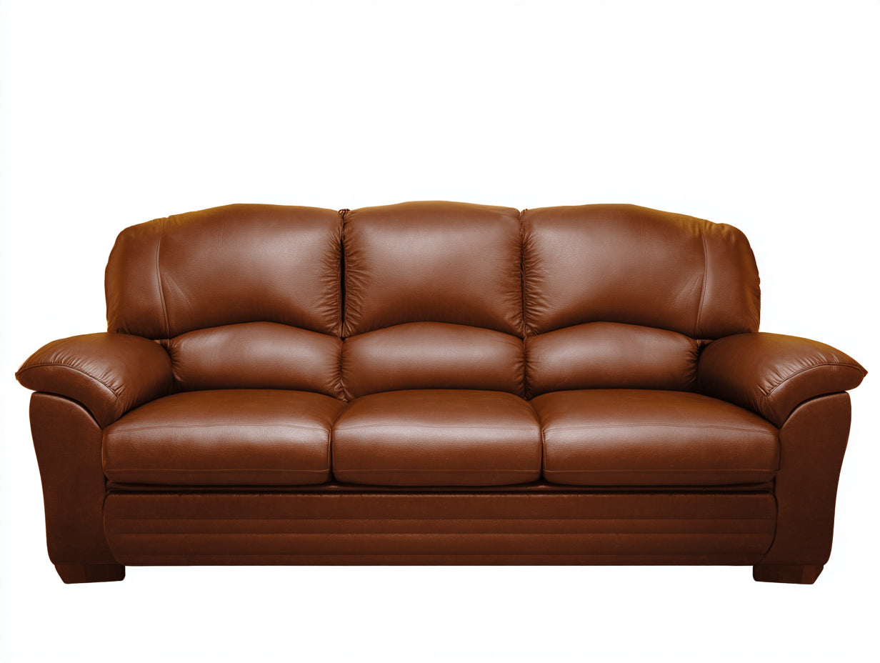 Divani a 3 posti - pelle - 224x93x86 cm - marrone - classico