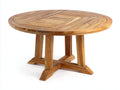 Tavolo da giardino - legno - 152x152x75 cm - marrone chiaro-marrone - stile rustico