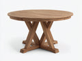 Tavolo da giardino - legno - 140x140x75 cm - marrone chiaro - stile rustico