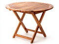 Tavolo da giardino - legno - 120x120x75 cm - marrone chiaro - stile pieghevole
