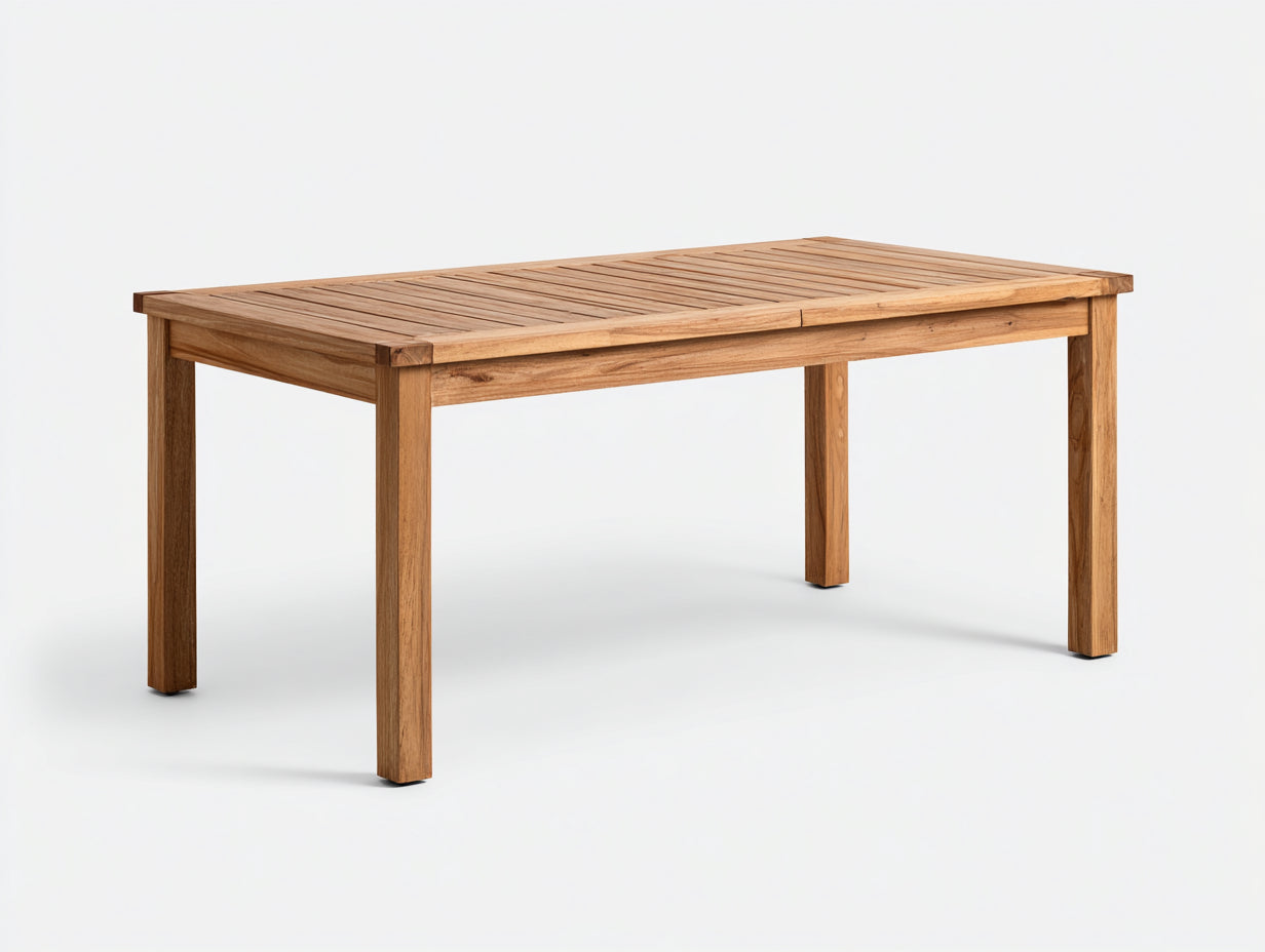 Tavolo da giardino - legno - 180x90x75 cm - marrone chiaro - stile naturale