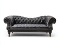 Divani a 3 posti - pelle-legno - 226x88x78 cm - nero - classico