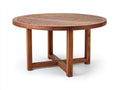 Tavolo da giardino - legno - 150x150x75 cm - marrone - stile naturale