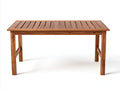 Tavolo da giardino - legno - 170x82x74 cm - marrone - stile naturale
