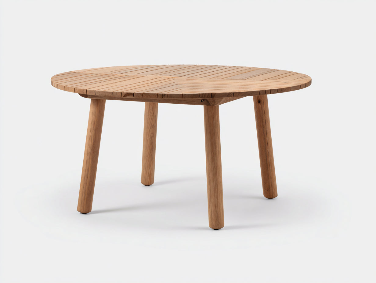 Tavolo da giardino - legno - 134x134x73 cm - marrone chiaro - stile moderno