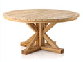 Tavolo da giardino - legno - 158x158x76 cm - beige-marrone chiaro - stile rustico